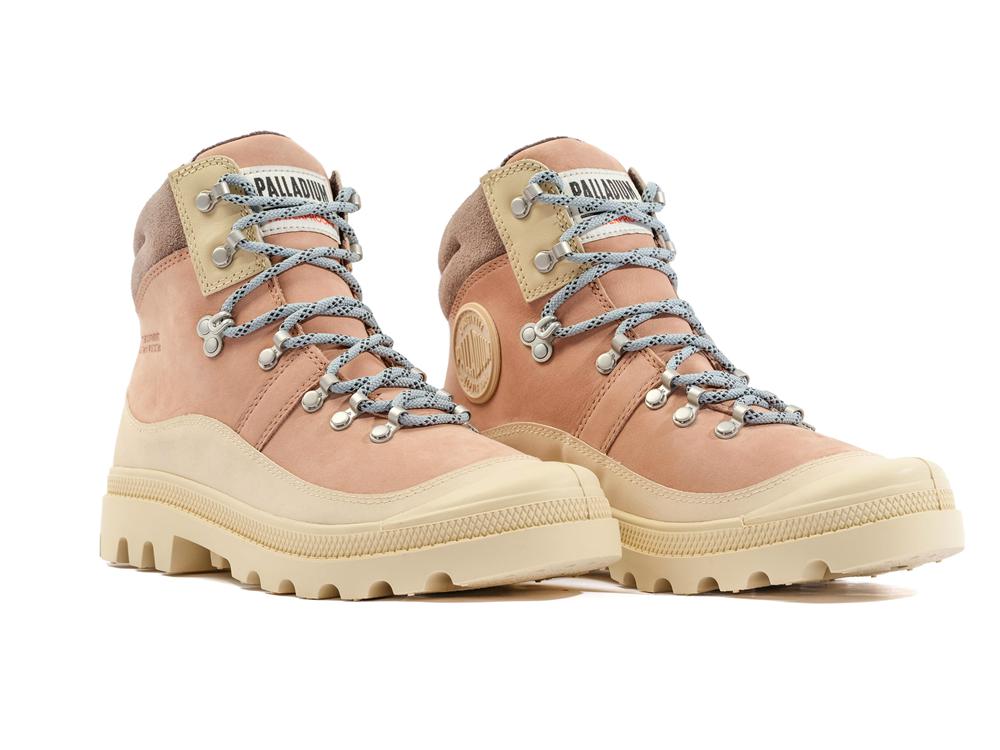 Nude Brown Palladium PALLABROUSSE HKR WP+ Women High Top Boots  Israel |  16502-JTBV