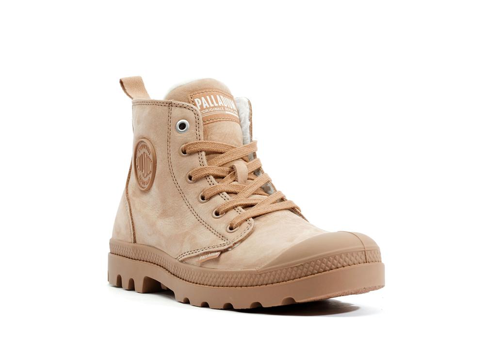 Nude Brown Palladium PAMPA HI ZIP WL Women High Tops Shoes  Israel |  57860-GEUC