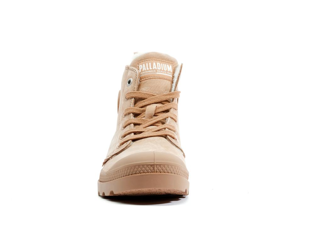 Nude Brown Palladium PAMPA HI ZIP WL Women High Tops Shoes  Israel |  57860-GEUC