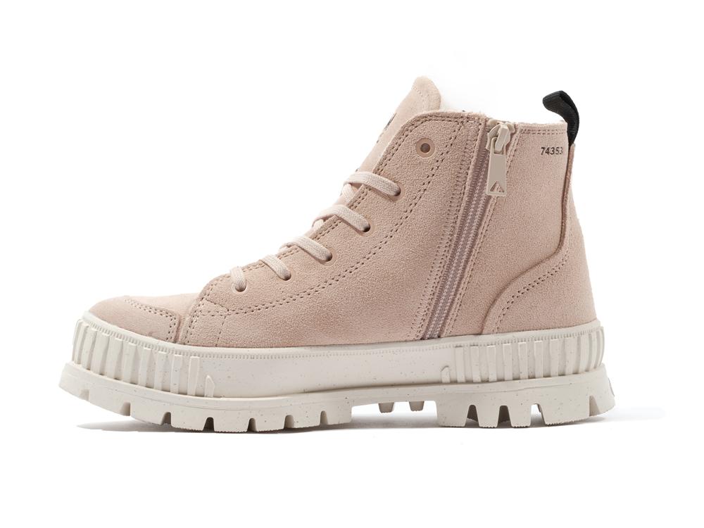 Nude Dust Pink Palladium PALLASHOCK ZIP WARM Women High Tops Shoes  Israel |  18673-EFKC