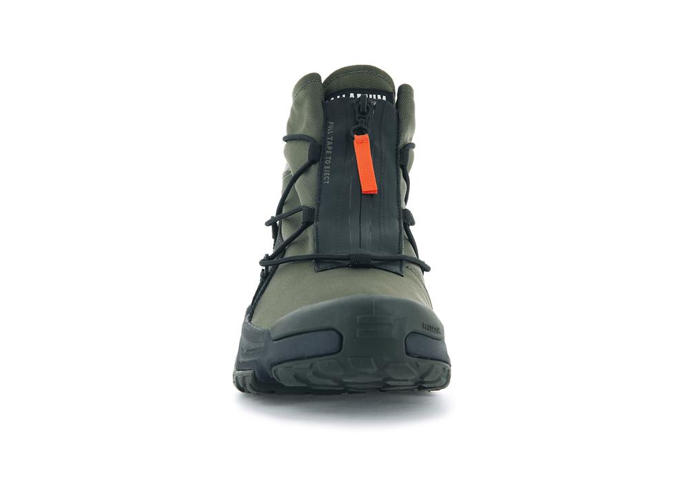 Olive Night Palladium OFF-GRID HI ZIP WATERPROOF + Men Sneakers  Israel |  56390-MTGP