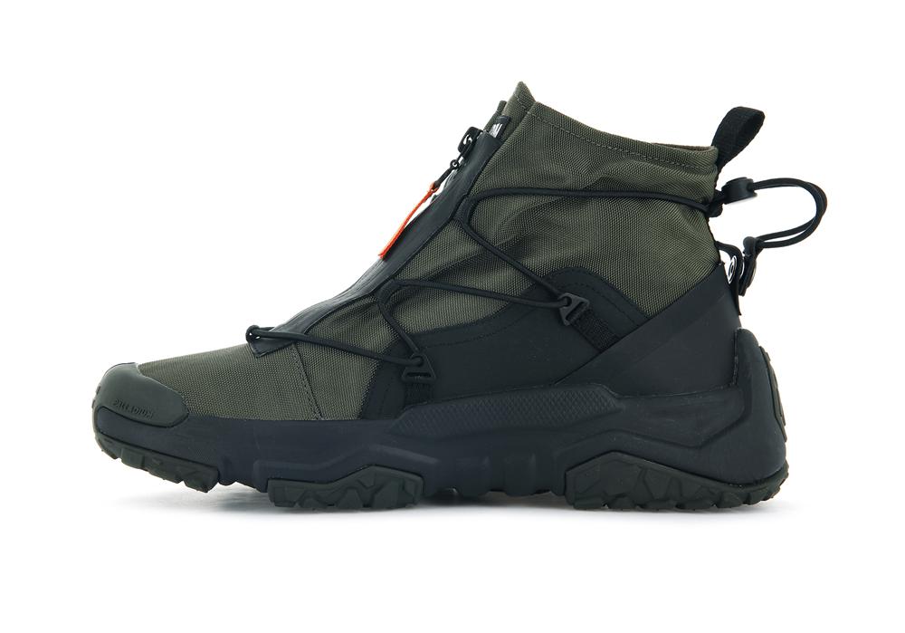 Olive Night Palladium OFF-GRID HI ZIP WATERPROOF + Men Sneakers  Israel |  56390-MTGP