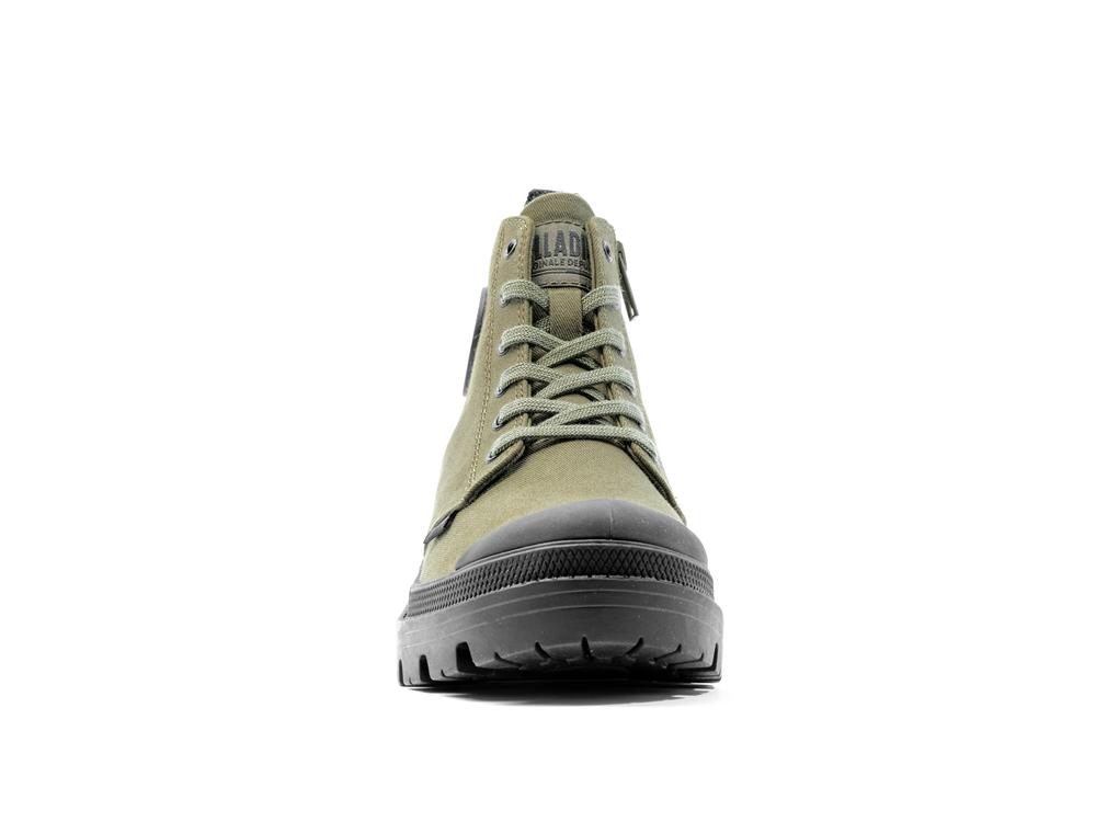 Olive Night Palladium PALLABASE TWILL Women High Tops Shoes  Israel |  47935-UMSN