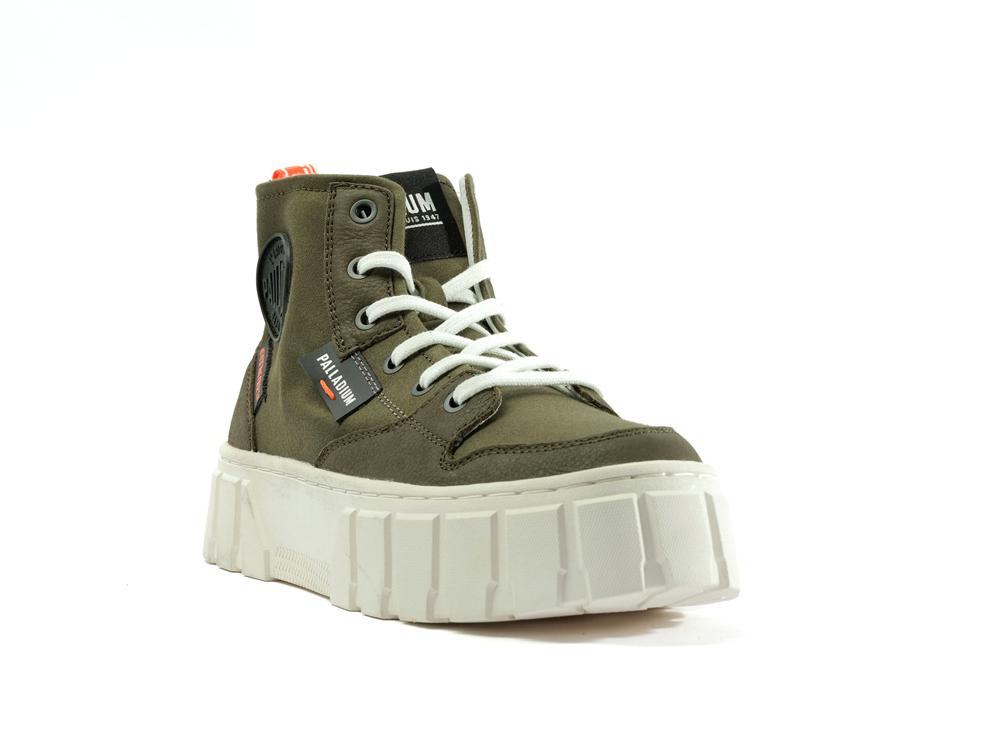 Olive Night Palladium PALLATOWER HI Women High Top Boots  Israel |  17064-CRDS