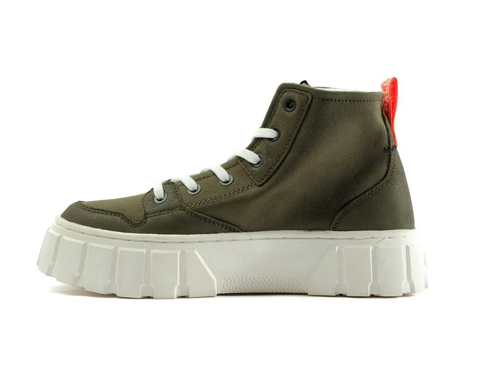 Olive Night Palladium PALLATOWER HI Women High Top Boots  Israel |  17064-CRDS