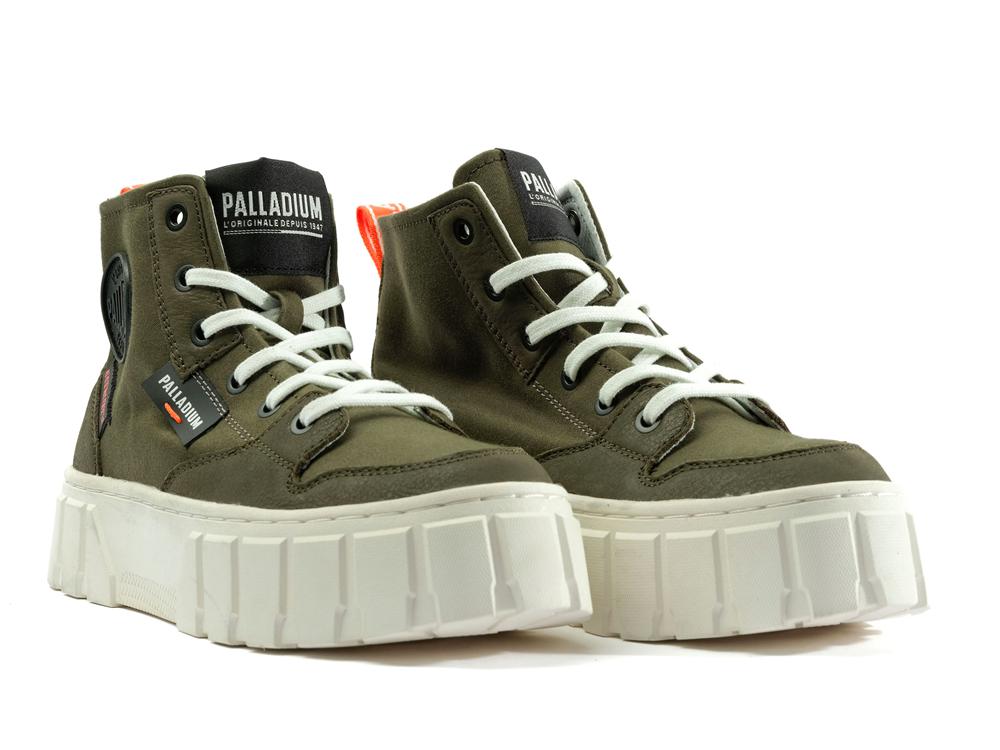 Olive Night Palladium PALLATOWER HI Women High Top Boots  Israel |  17064-CRDS