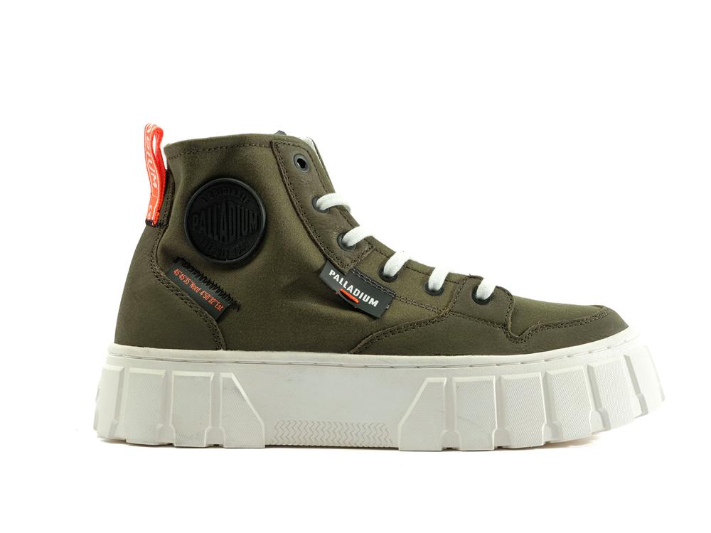 Olive Night Palladium PALLATOWER HI Women High Top Boots  Israel |  17064-CRDS