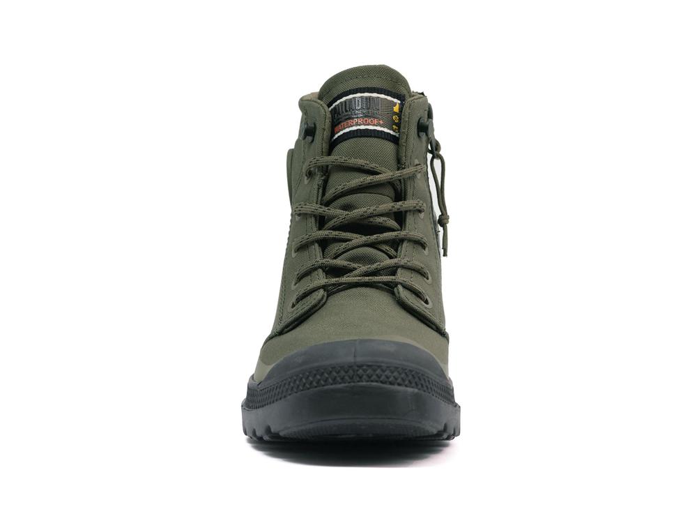 Olive Night Palladium PAMPA RCYL LT+WP+ZIP Women High Top Boots  Israel |  86495-TXYF