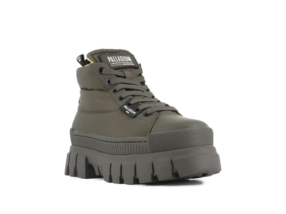 Olive Night Palladium REVOLT BOOT OVERCUSH Women High Top Sneakers  Israel |  08572-EDRG