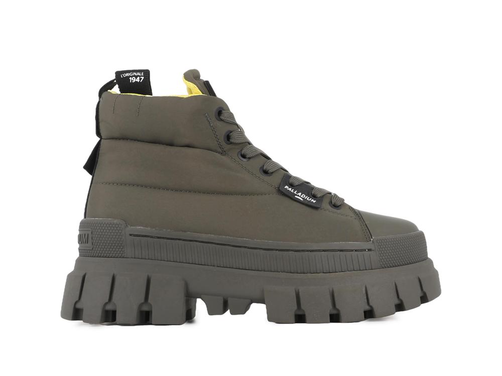 Olive Night Palladium REVOLT BOOT OVERCUSH Women High Top Sneakers  Israel |  08572-EDRG