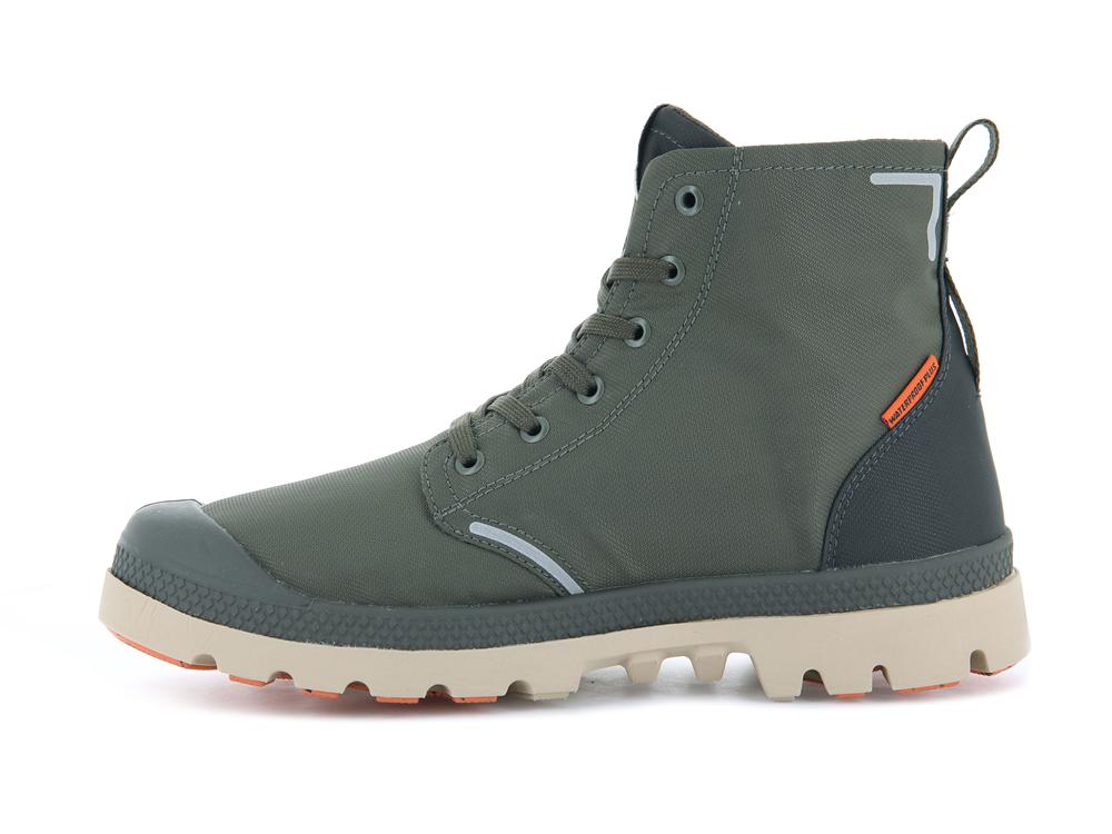 Olive Night / Beluga Palladium PAMPA LITE+ RECYCLE WP+ Women High Top Boots  Israel |  53296-ULHQ