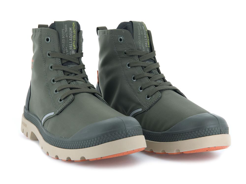 Olive Night / Beluga Palladium PAMPA LITE+ RECYCLE WP+ Women High Top Boots  Israel |  53296-ULHQ