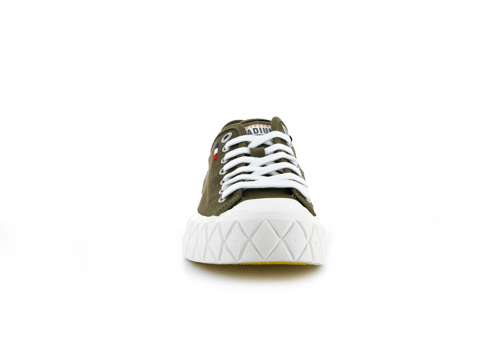 Olive Palladium PALLA ACE CANVAS Men Low Top Sneakers  Israel |  13705-VQMS