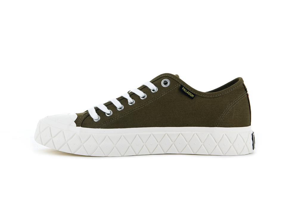 Olive Palladium PALLA ACE CANVAS Men Low Top Sneakers  Israel |  13705-VQMS