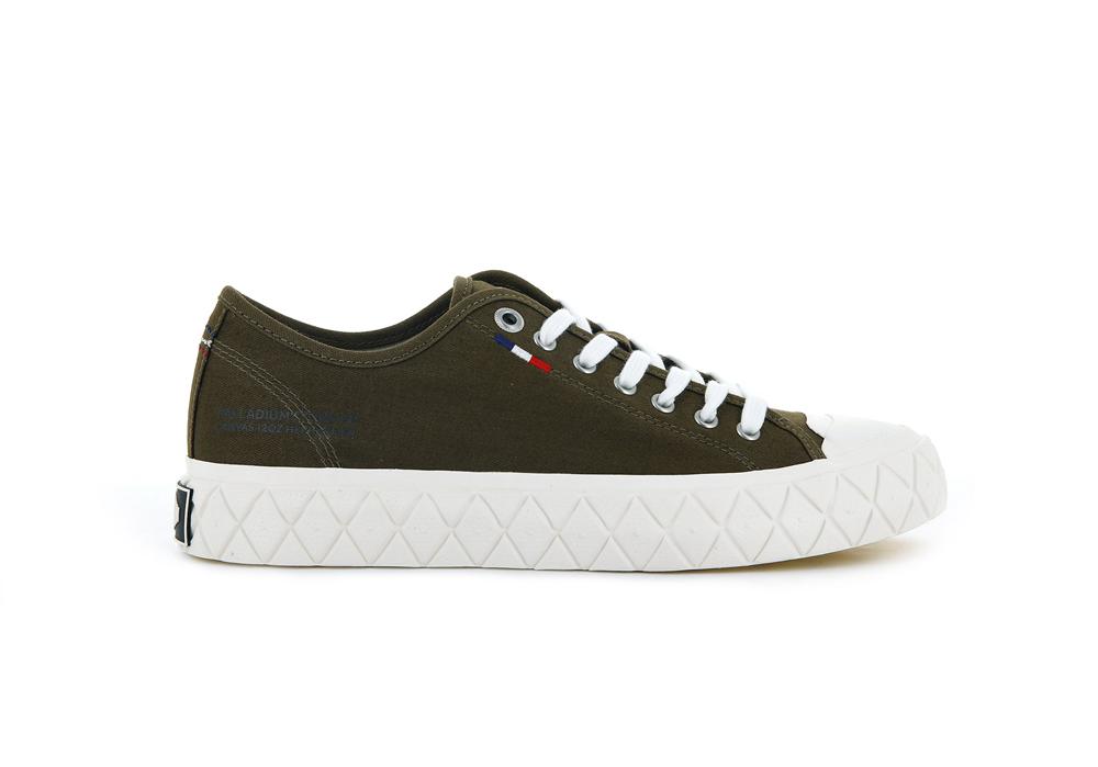 Olive Palladium PALLA ACE CANVAS Men Low Top Sneakers  Israel |  13705-VQMS