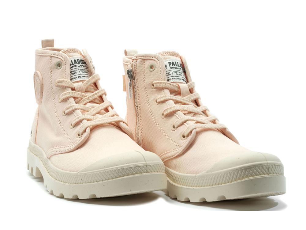 Peaskin Pink Palladium PAMPA HI ZIP ORGANIC Women High Tops Shoes  Israel |  26384-CUOL