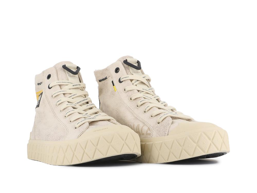 Sahara Beige Palladium PALLA ACE SURPLUS Women High Tops Shoes  Israel |  84935-BWZI