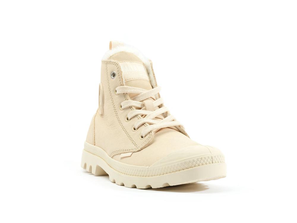 Sahara Beige Palladium PAMPA HI ZIP WL Women High Tops Shoes  Israel |  65304-IMAY