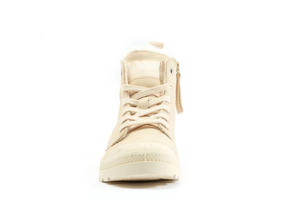 Sahara Beige Palladium PAMPA HI ZIP WL Women High Tops Shoes  Israel |  65304-IMAY