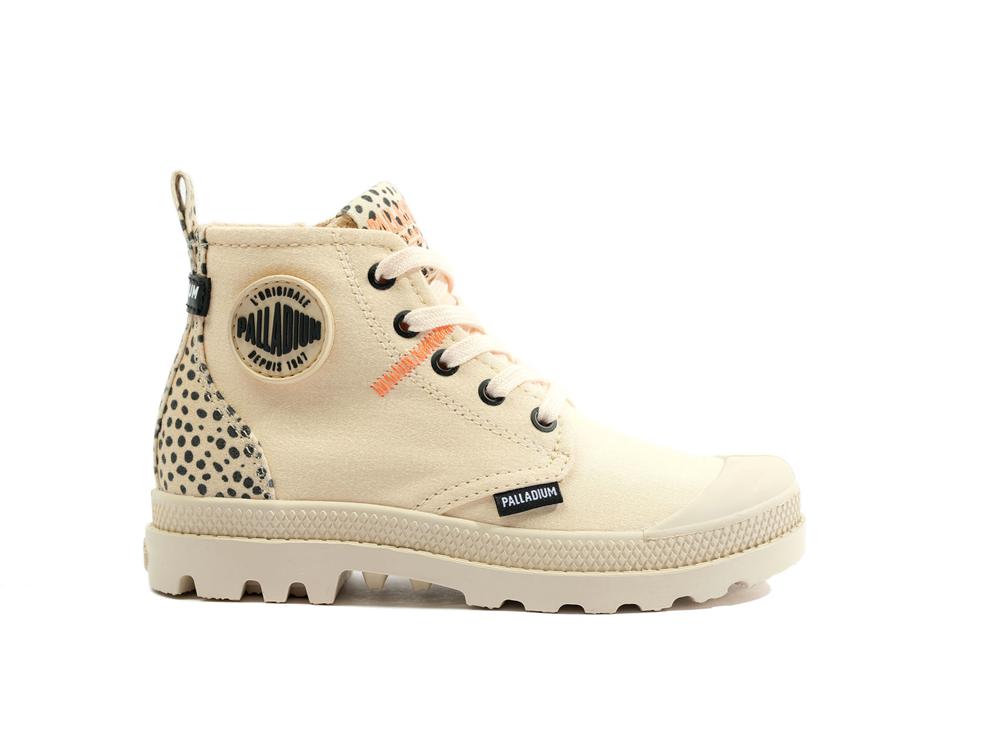 Sand Beige Palladium PAMPA SAFARI Kids\' High Top Boots  Israel |  34172-MLPE