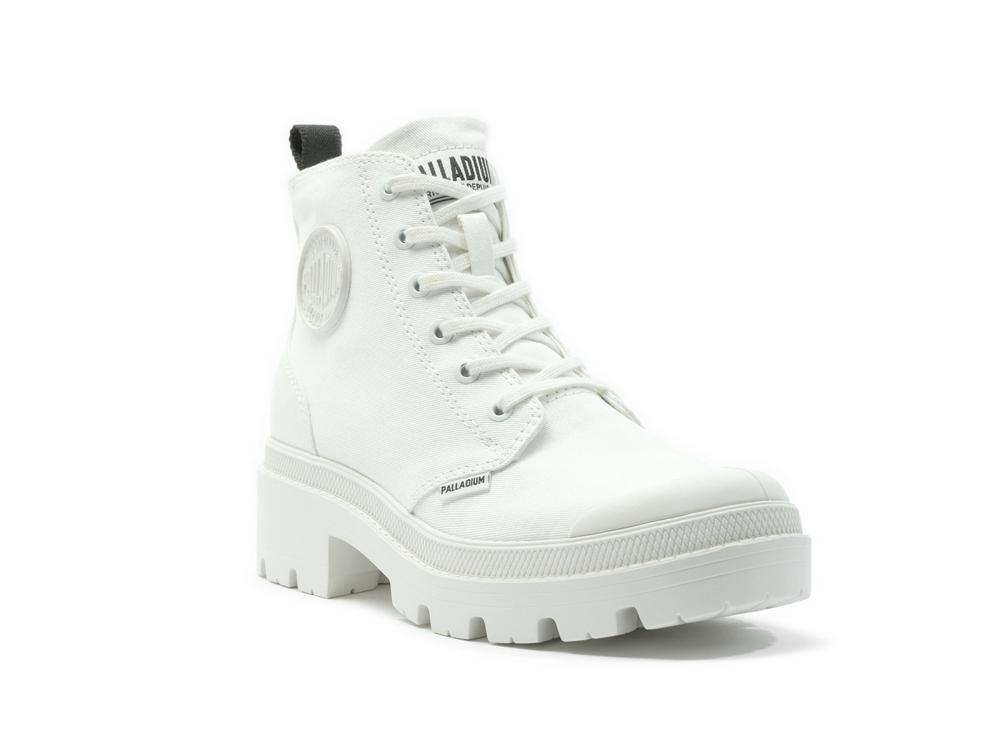 Star White Palladium PALLABASE TWILL Women High Tops Shoes  Israel |  26491-PWIK