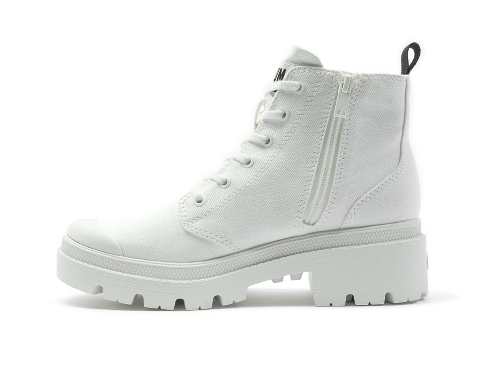 Star White Palladium PALLABASE TWILL Women High Tops Shoes  Israel |  26491-PWIK