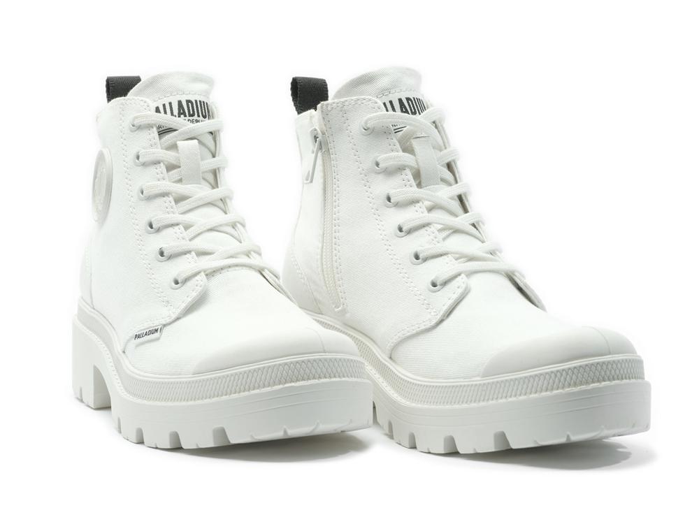 Star White Palladium PALLABASE TWILL Women High Tops Shoes  Israel |  26491-PWIK