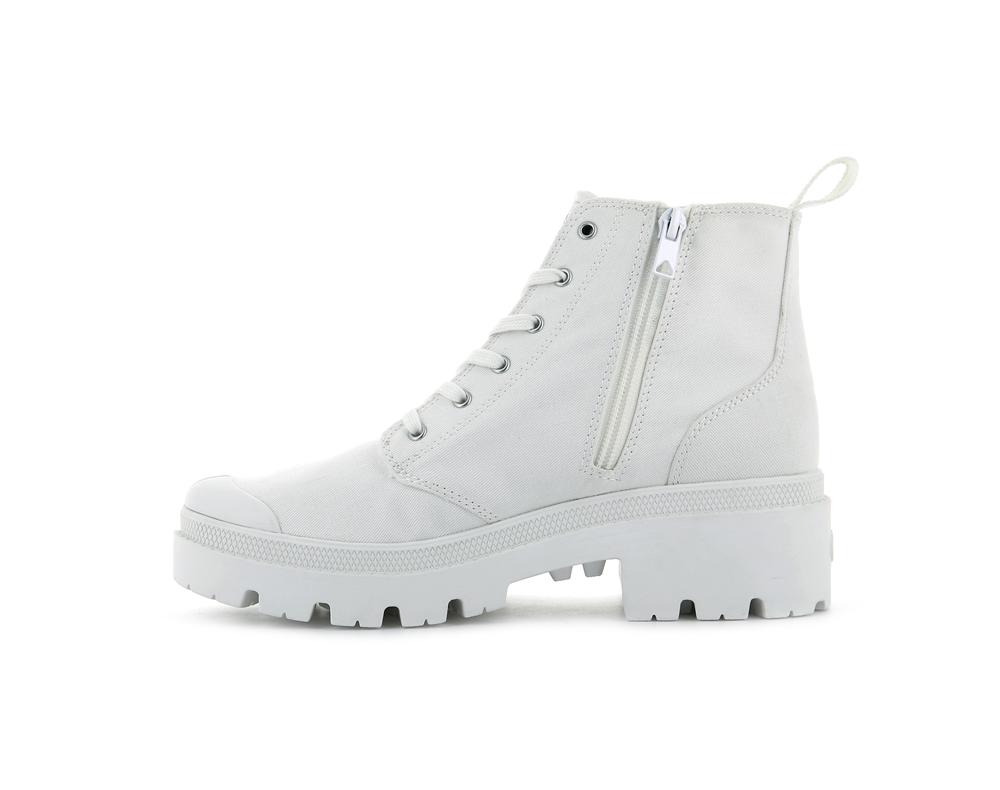 Star White Palladium PALLABASE TWILL Women High Tops Shoes  Israel |  52346-FKDS