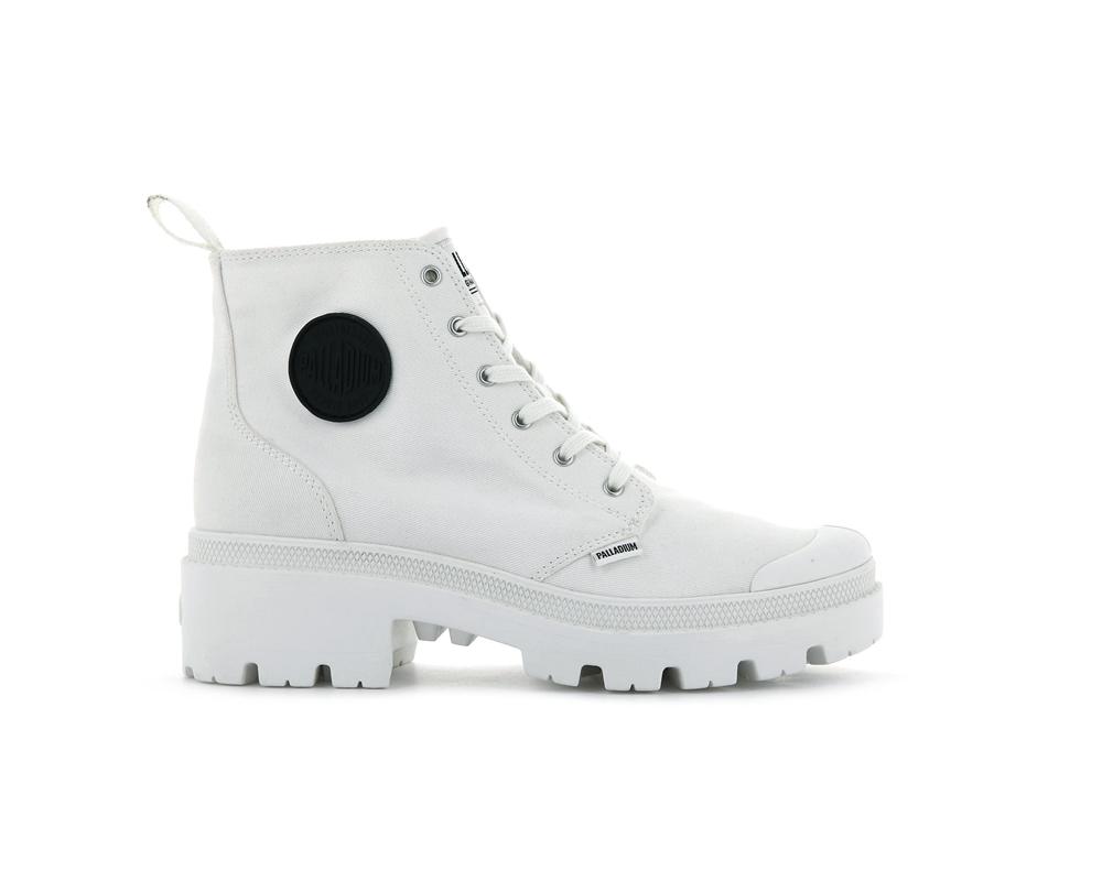 Star White Palladium PALLABASE TWILL Women High Tops Shoes  Israel |  52346-FKDS