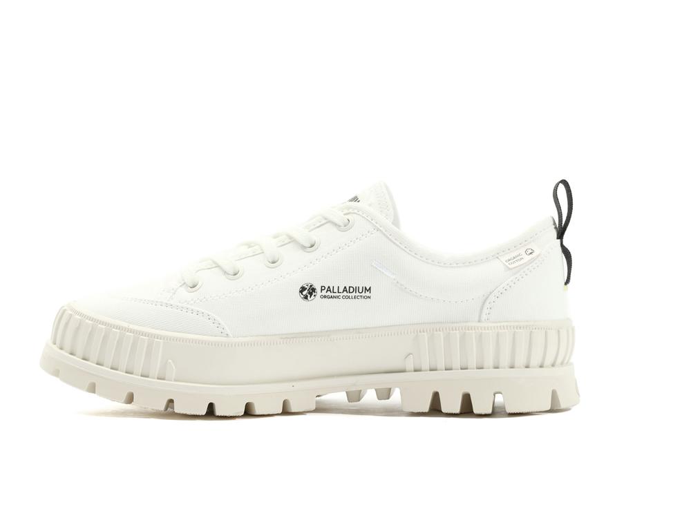 Star White Palladium PALLASHOCK LO ORGANIC 2 Women Low Tops Sneakers  Israel |  38592-ZPXL