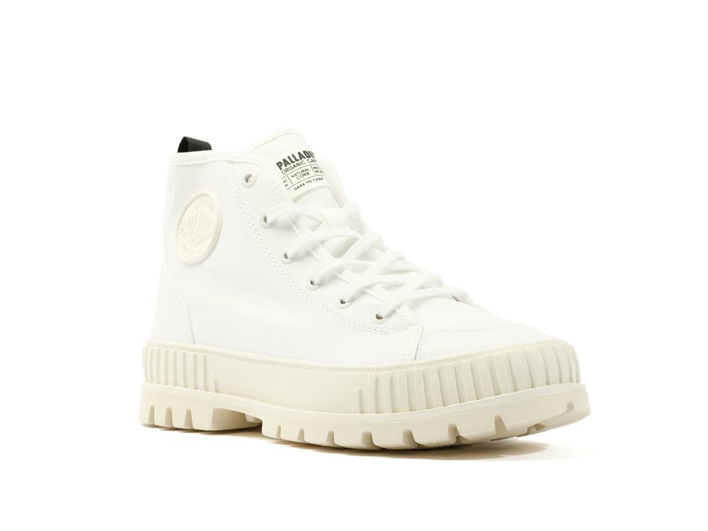 Star White Palladium PALLASHOCK ORGANIC 2 Women High Top Boots  Israel |  01498-JRTL