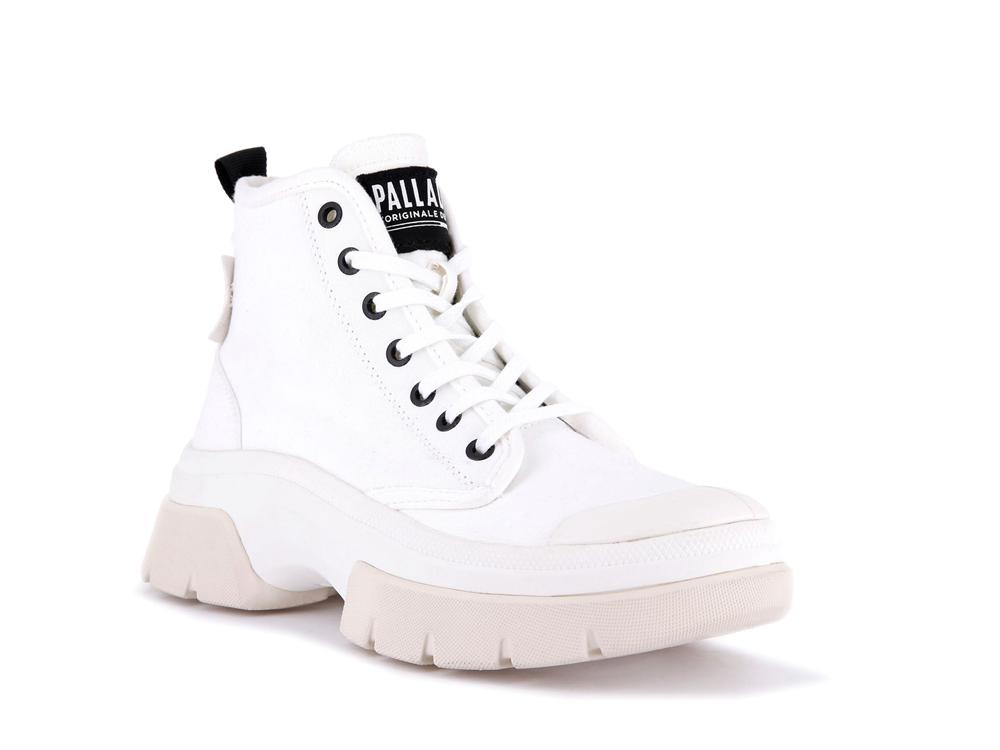 Star White Palladium PALLAWAVE Women High Top Boots  Israel |  17842-KQPZ