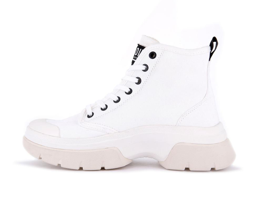 Star White Palladium PALLAWAVE Women High Top Boots  Israel |  17842-KQPZ