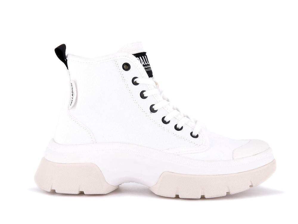 Star White Palladium PALLAWAVE Women High Top Boots  Israel |  17842-KQPZ