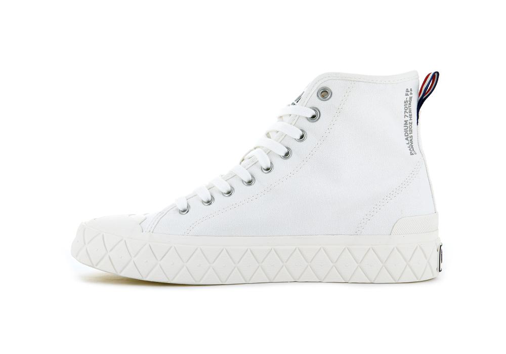 Star White Palladium PALLA ACE CANVAS MID Men High Top Sneakers  Israel |  98345-DOJM