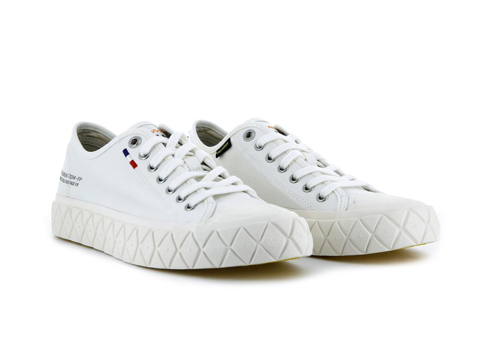 Star White Palladium PALLA ACE CANVAS Men Low Top Sneakers  Israel |  96437-HJLK