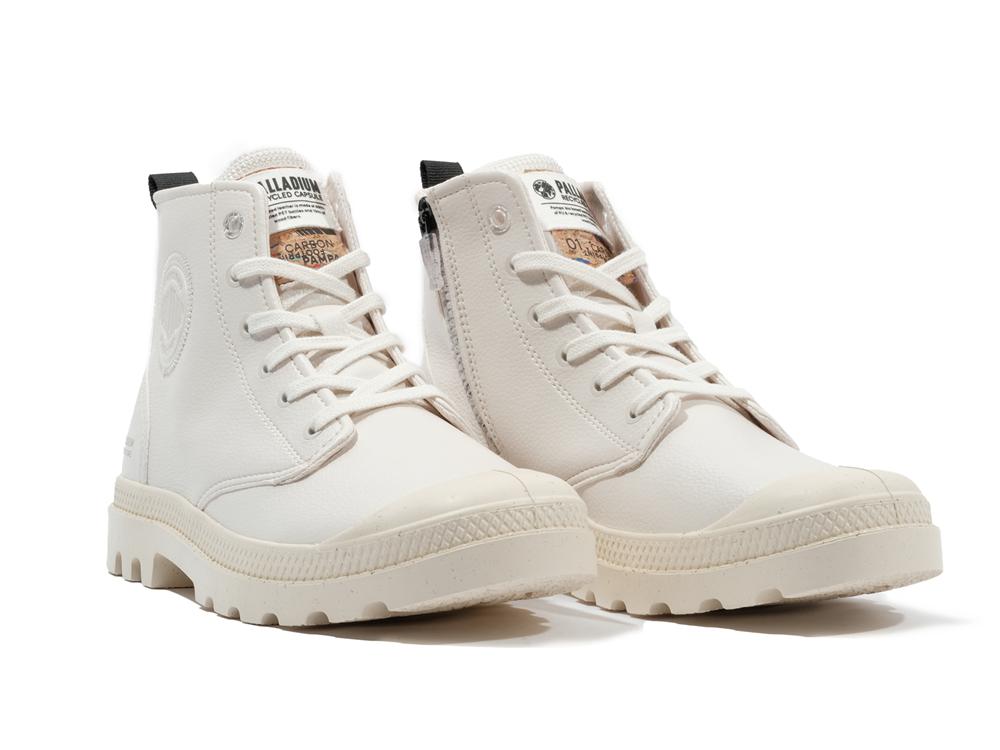 Star White Palladium PAMPA HI RE-VEGAN LTH Women High Tops Shoes  Israel |  42903-ICYU