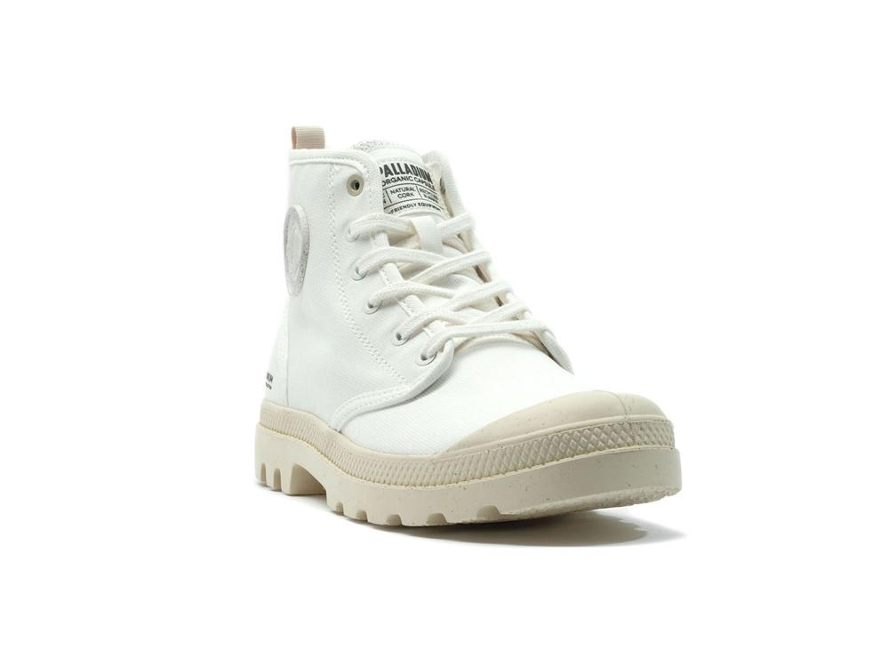 Star White Palladium PAMPA HI ZIP ORGANIC Women High Tops Shoes  Israel |  76981-EUFS