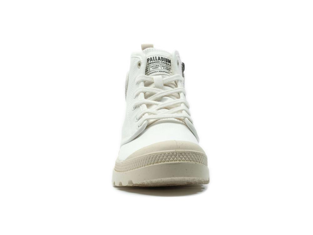 Star White Palladium PAMPA HI ZIP ORGANIC Men High Tops Shoes  Israel |  95438-CRSA