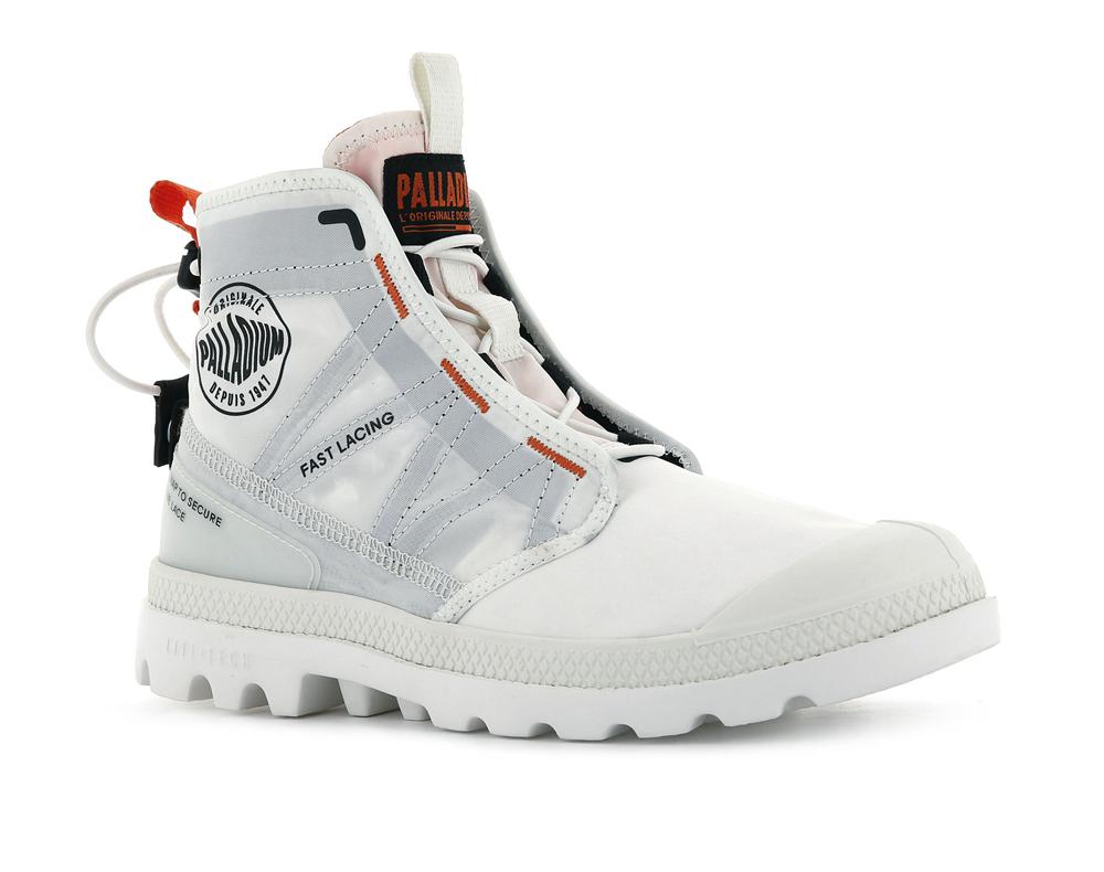 Star White Palladium PAMPA TRAVEL LITE Kids' High Top Boots  Israel |  93804-SHZN