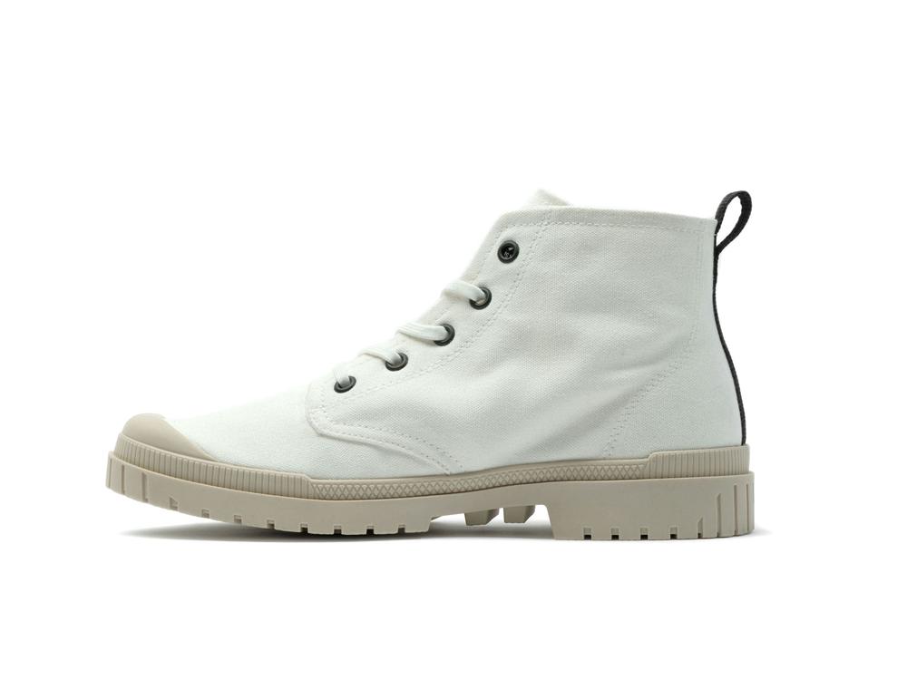 Star White / Birch Palladium PAMPA SP20 HI CANVAS Women High Tops Shoes  Israel |  26473-ZHVJ