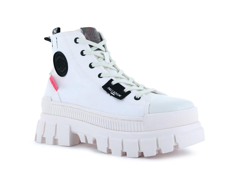 Star White / Marshmallow Palladium REVOLT HI TX Women High Top Boots  Israel |  08213-TVOW