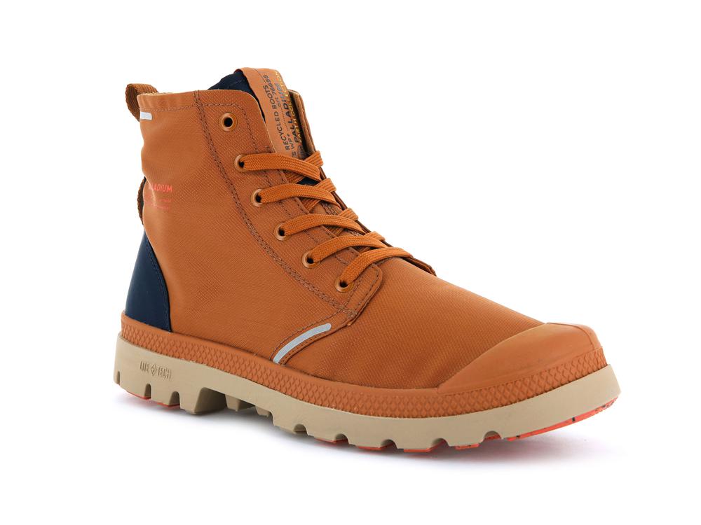 Tan / Mood Indigo Palladium PAMPA LITE+ RECYCLE WP+ Women High Top Boots  Israel |  34120-FDGP