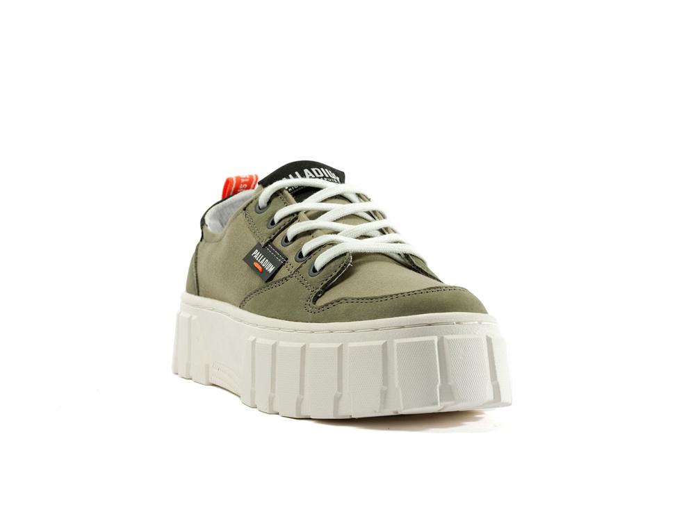 Vetiver Green Palladium PALLATOWER LO Women Low Tops Sneakers  Israel |  85136-ZGYE