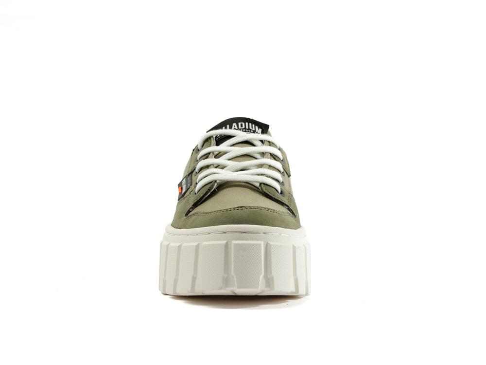 Vetiver Green Palladium PALLATOWER LO Women Low Tops Sneakers  Israel |  85136-ZGYE