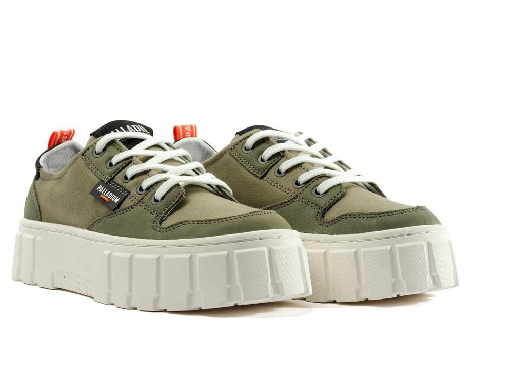 Vetiver Green Palladium PALLATOWER LO Women Low Tops Sneakers  Israel |  85136-ZGYE