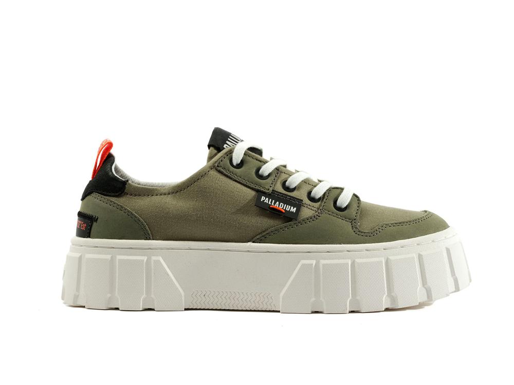 Vetiver Green Palladium PALLATOWER LO Women Low Tops Sneakers  Israel |  85136-ZGYE