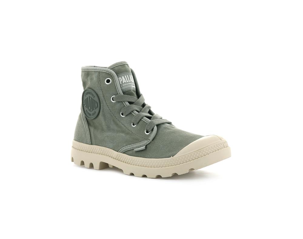 Vetiver Green Palladium PAMPA HI Women High Tops Shoes  Israel |  08325-QVHW