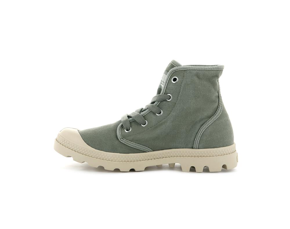 Vetiver Green Palladium PAMPA HI Women High Tops Shoes  Israel |  08325-QVHW