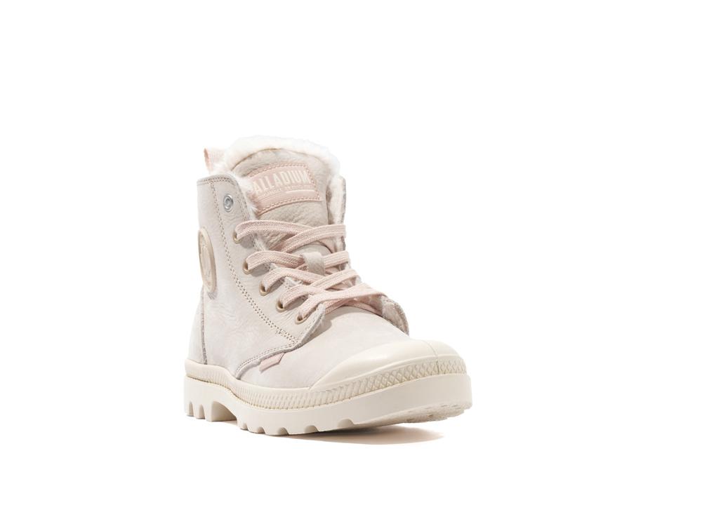 Warm Sand Brown Palladium PAMPA HI ZIP WL Women High Tops Shoes  Israel |  81576-ZSMO